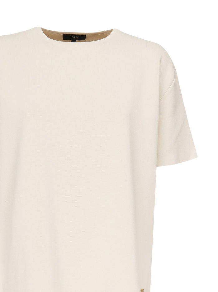 Fay Sweaters White Viscose