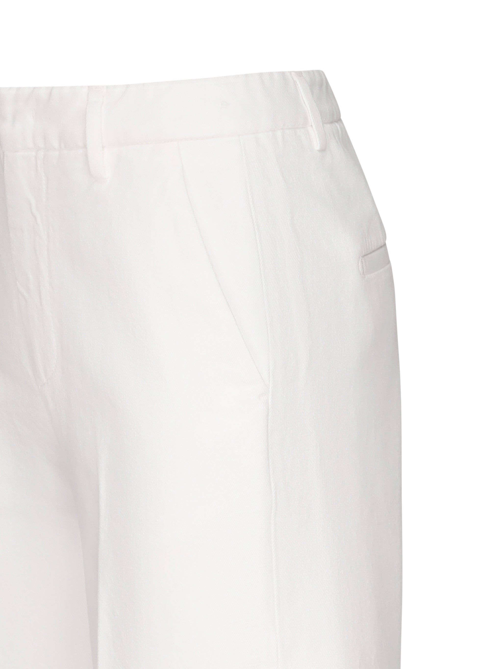 Dondup Shorts White Viscose Polyamide Elastane