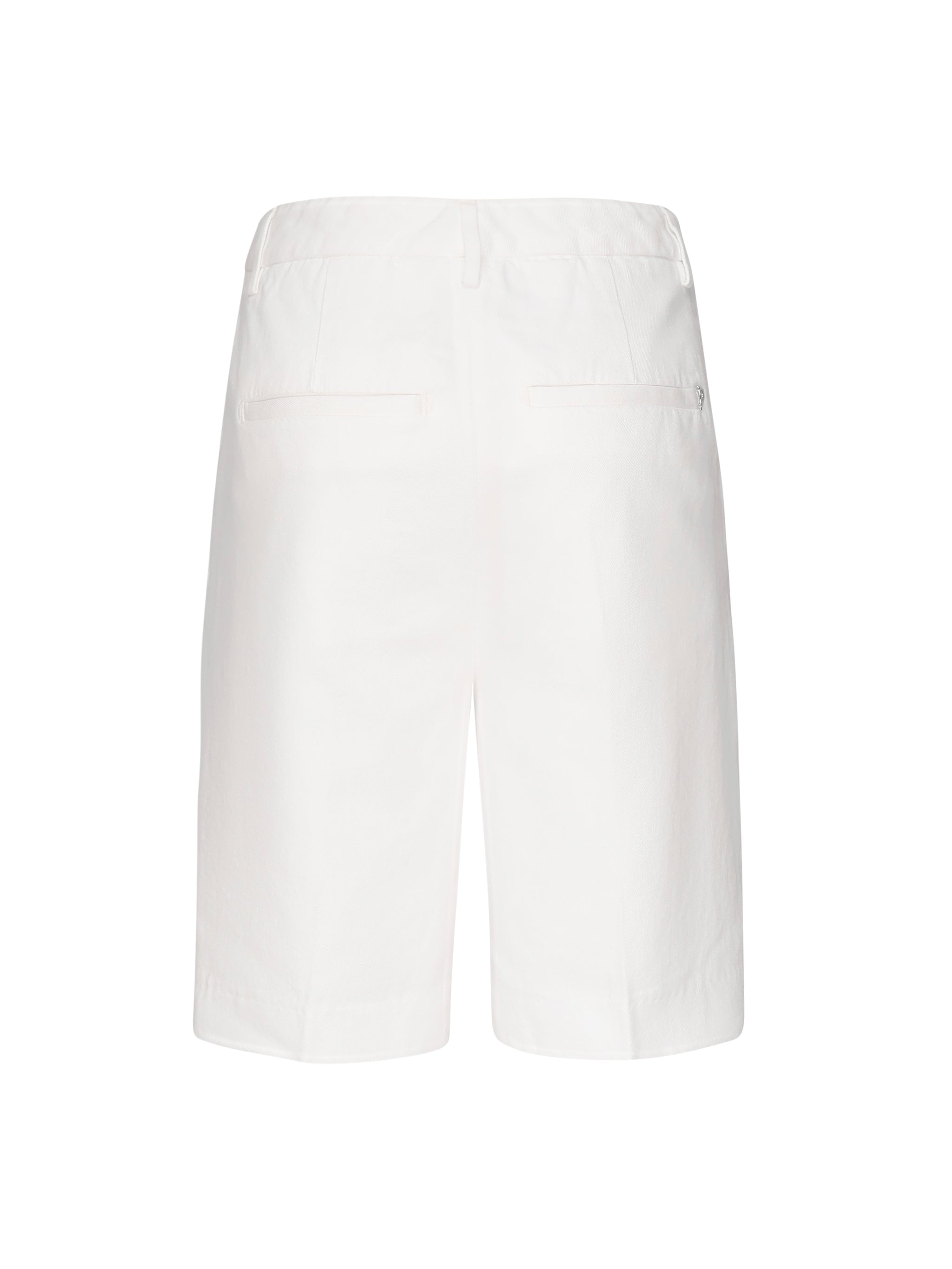Dondup Shorts White Viscose Polyamide Elastane