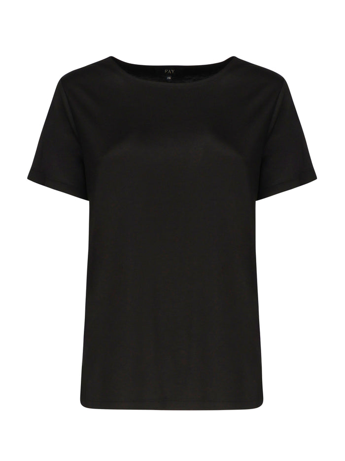 Fay T-shirts and Polos Black Viscose