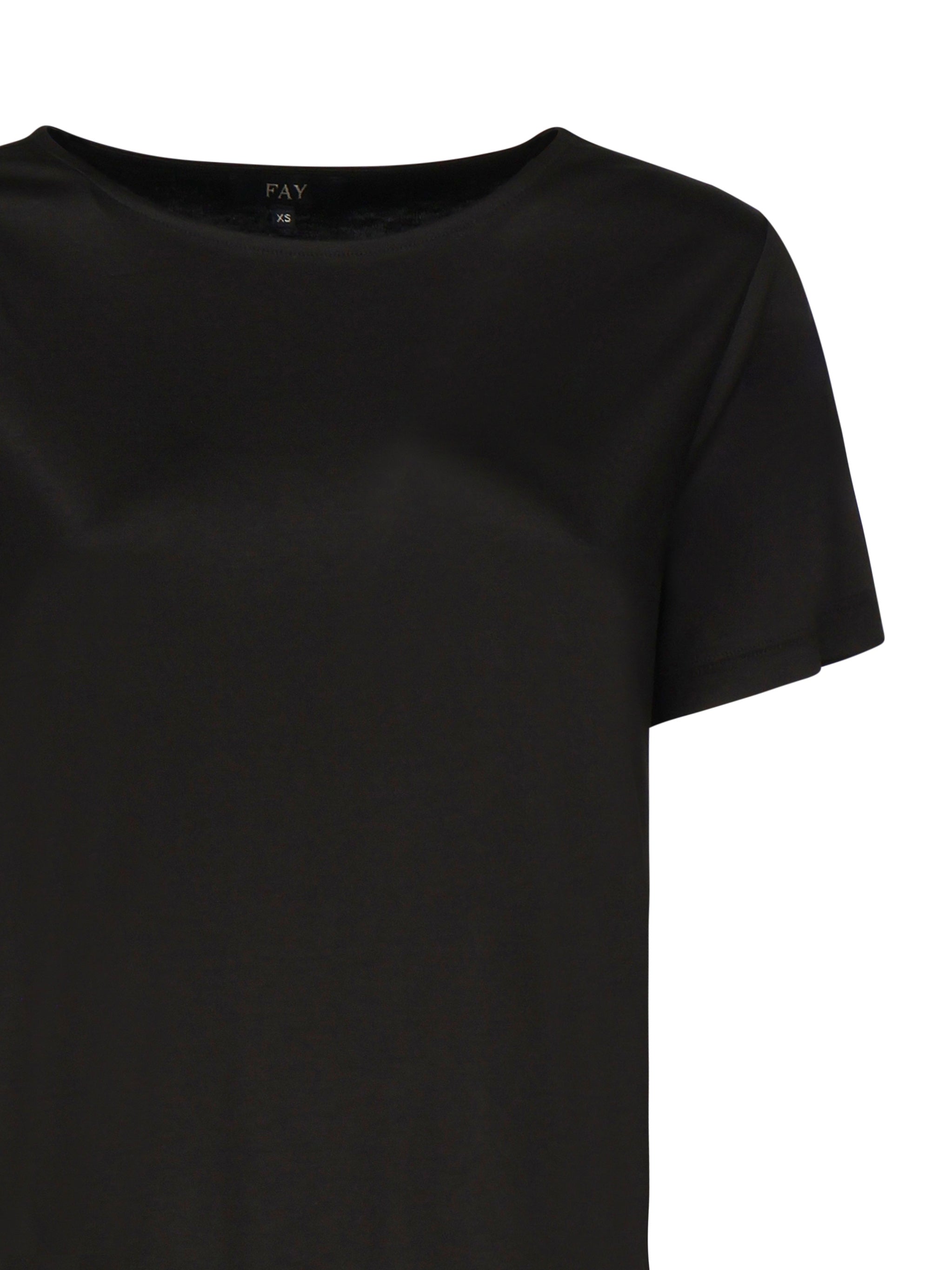 Fay T-shirts and Polos Black Viscose