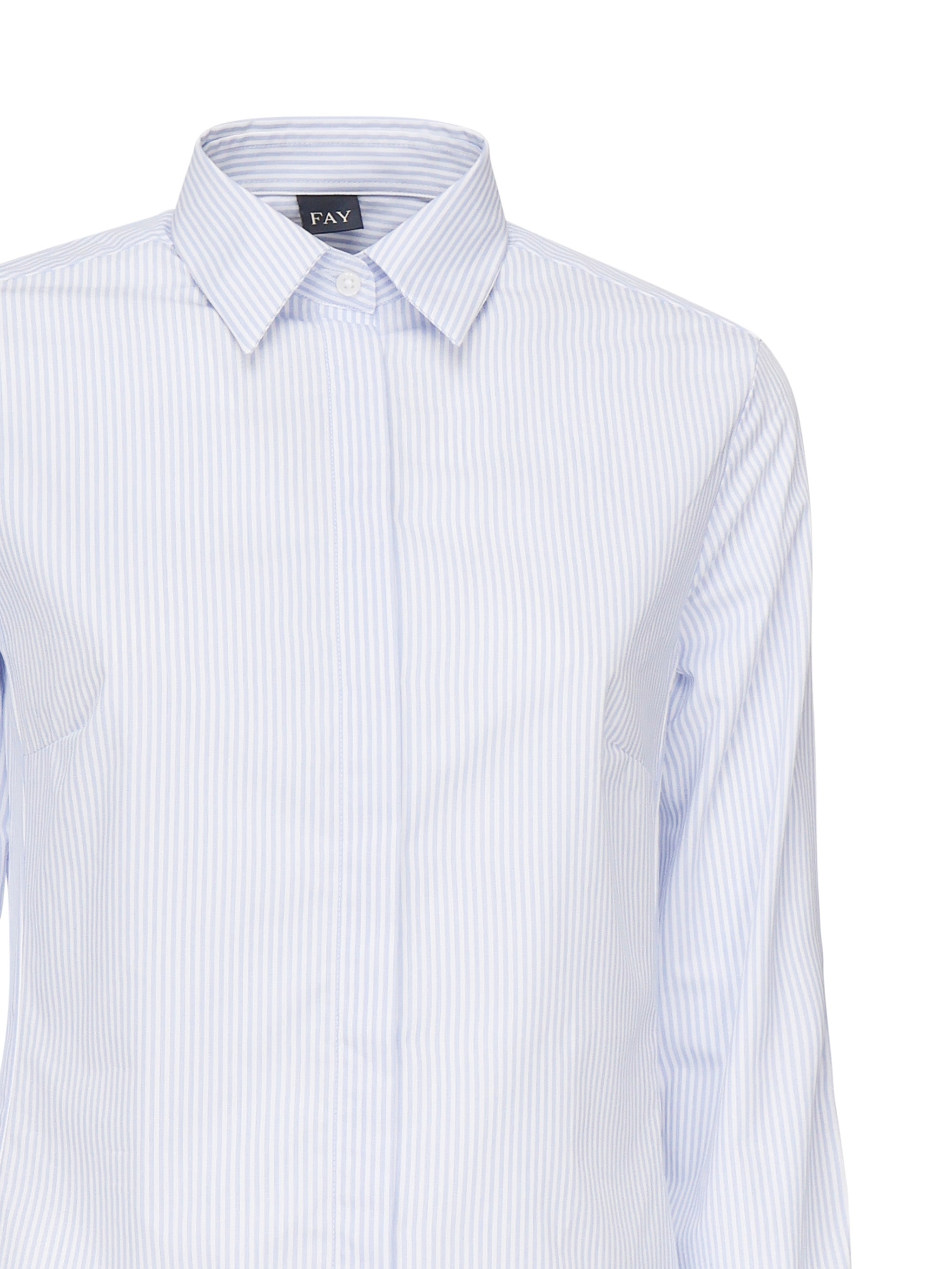 Fay Shirts White, Blue Cotton