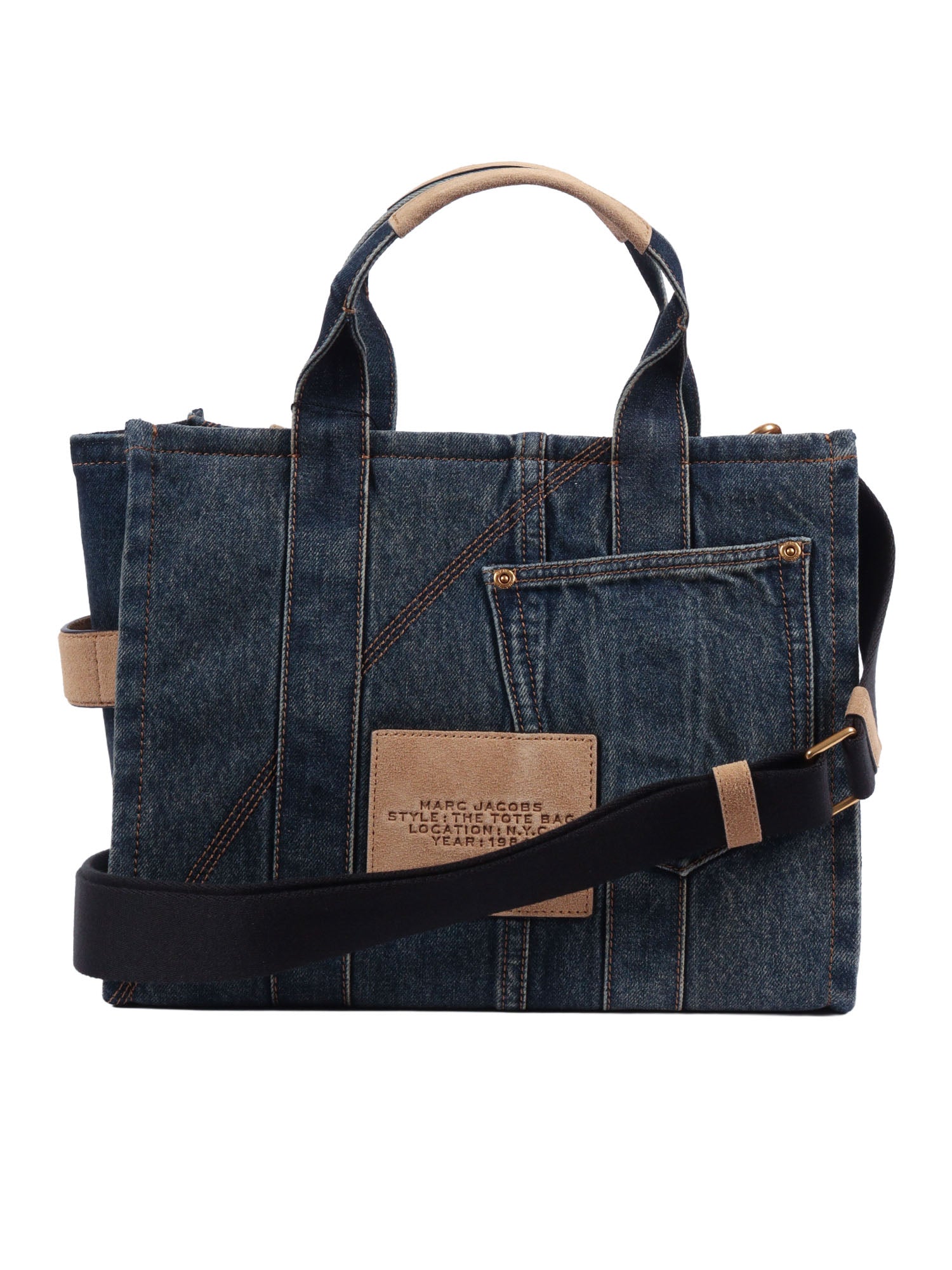 The Medium Tote Blue Cotton Polyester Handbag
