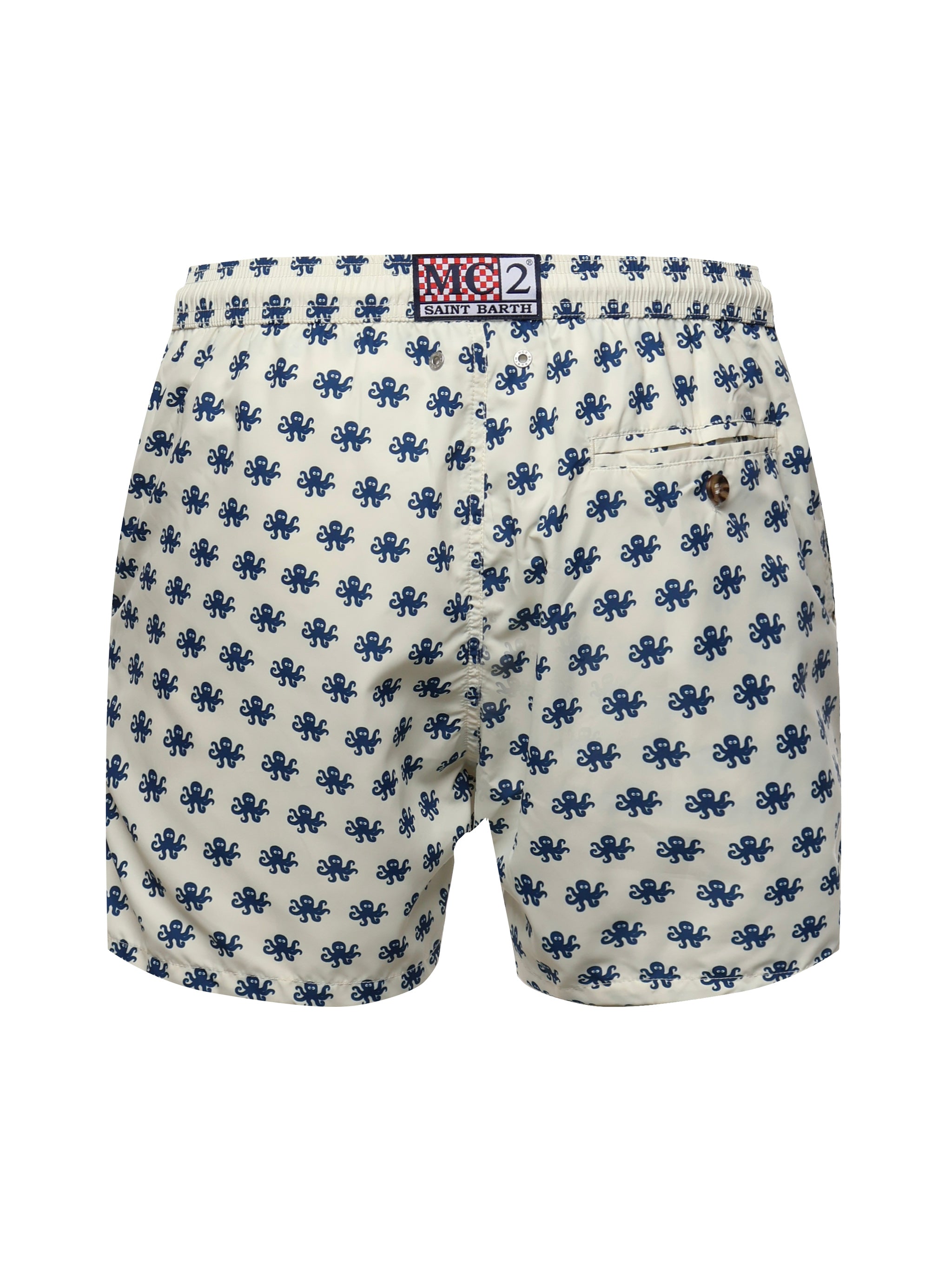 Mc2 Saint Barth Sea Clothing Off White, Blue Polyester