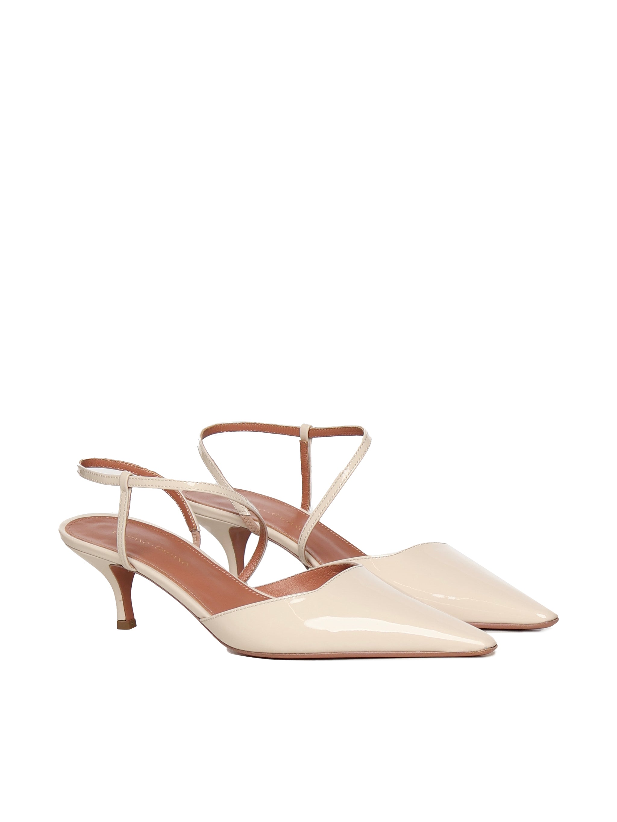 Giuliano Galiano With Heel Nude Patent Leather