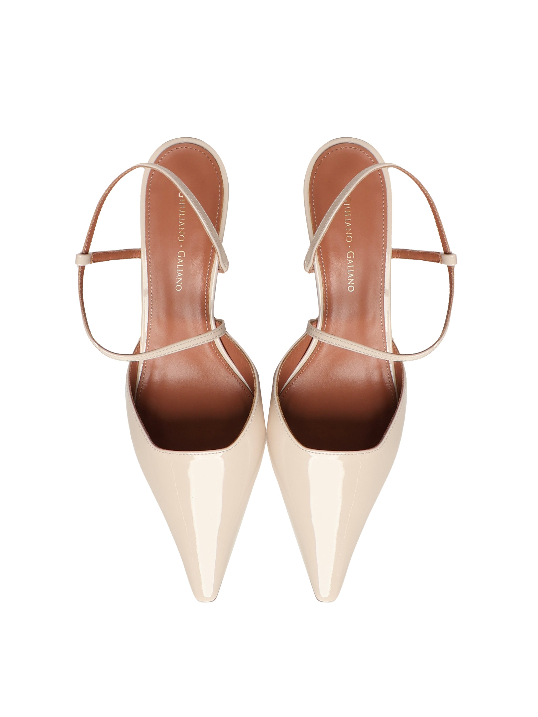 Giuliano Galiano With Heel Nude Patent Leather