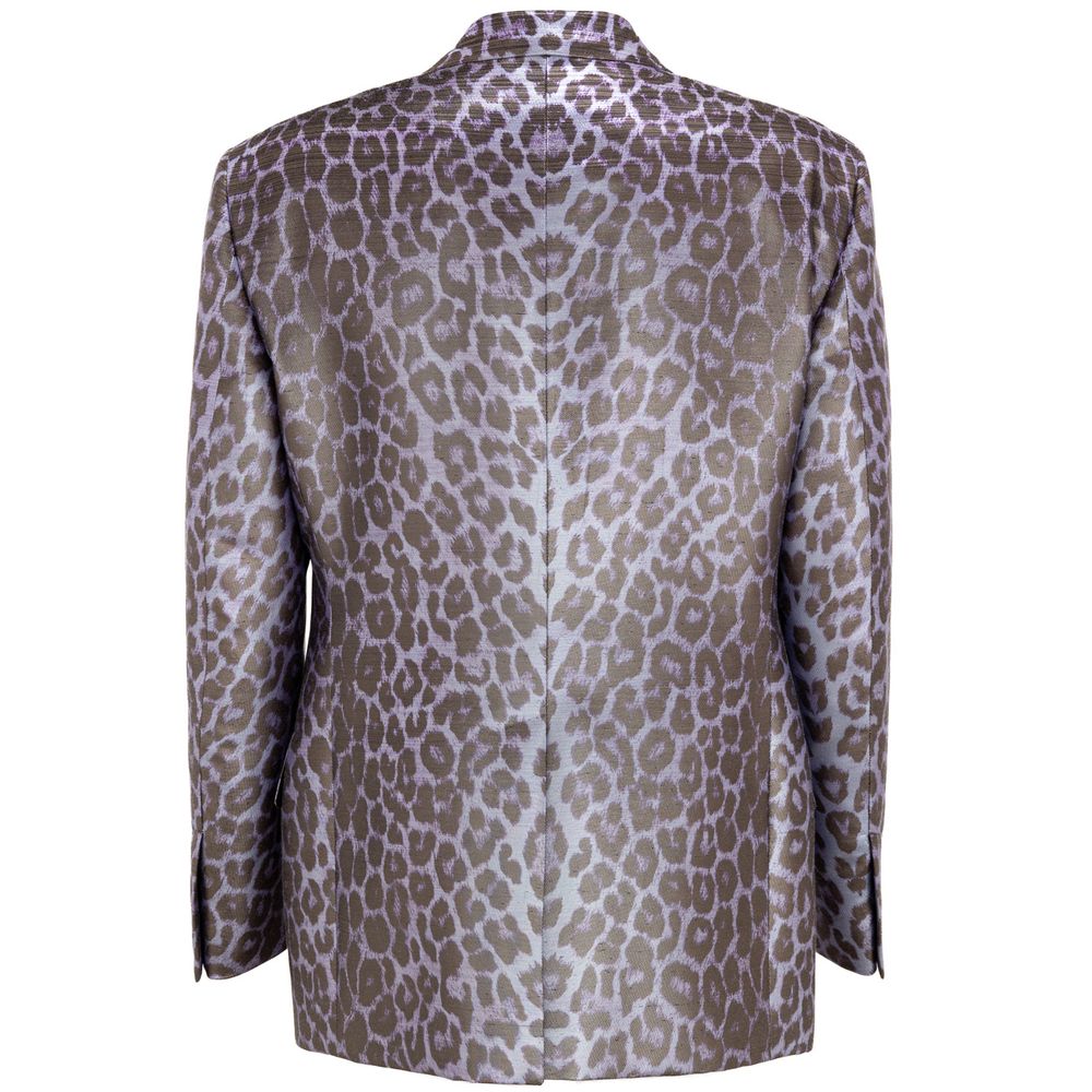 Tom Ford 49% viscose blazer in purple — view 2