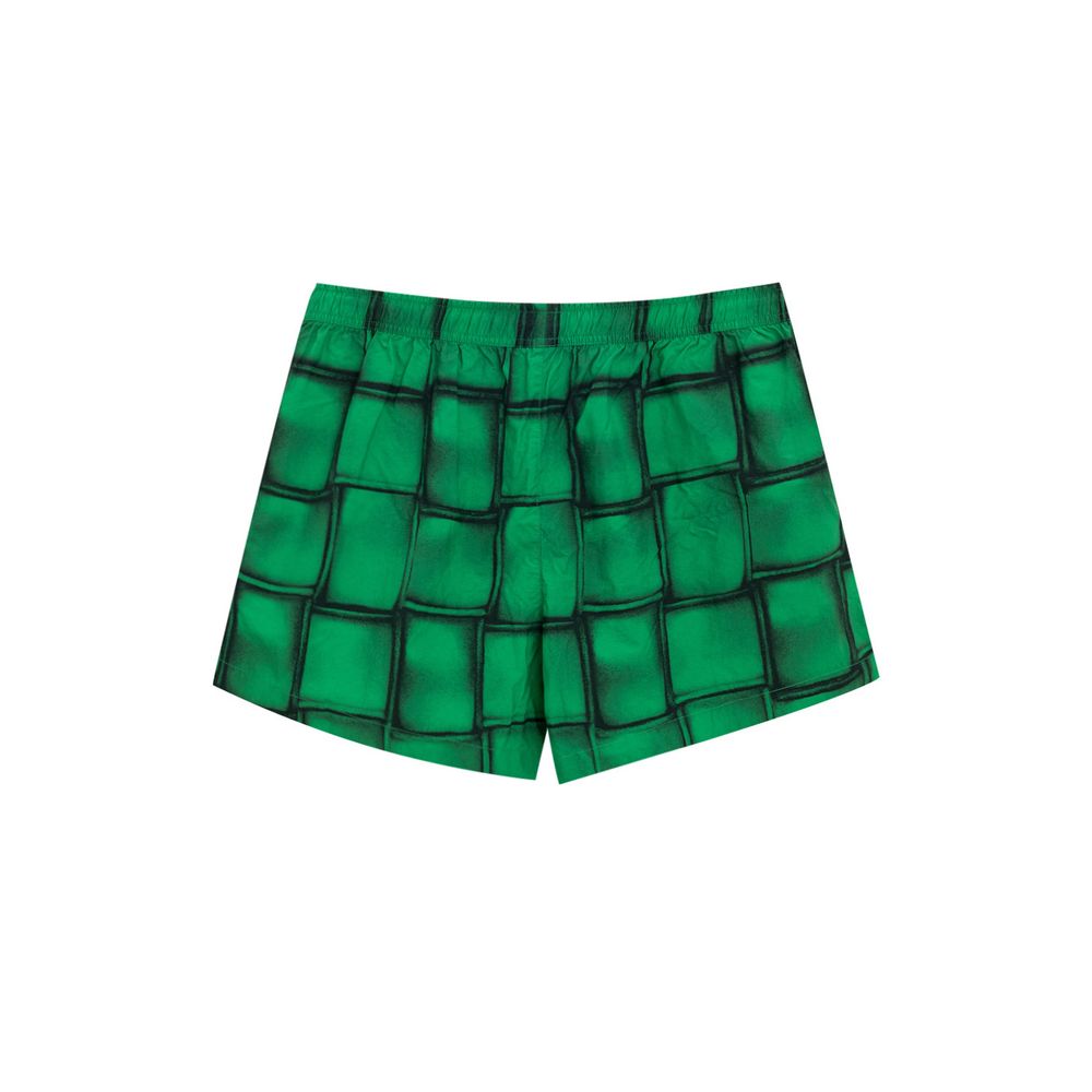 Bottega Veneta 100% Polyamide swim shorts in green — view 2