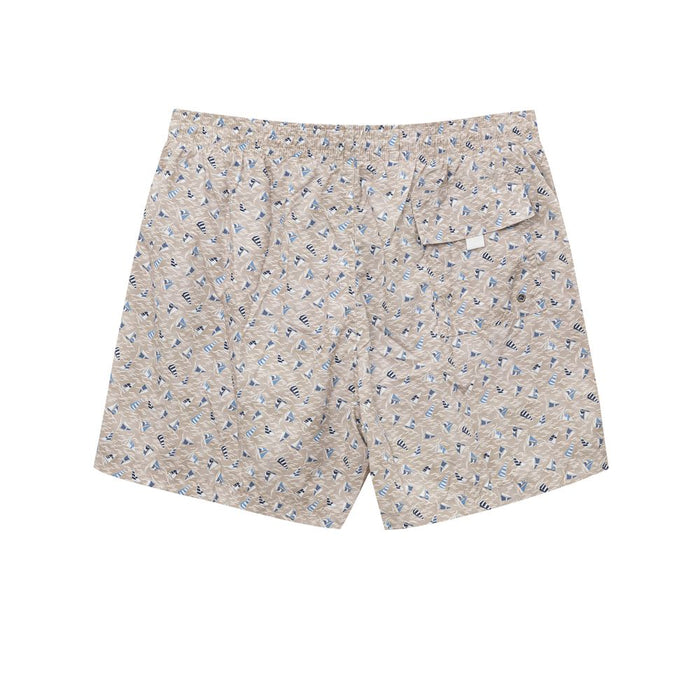 Canali 100% Polyester swim shorts in beige — view 2