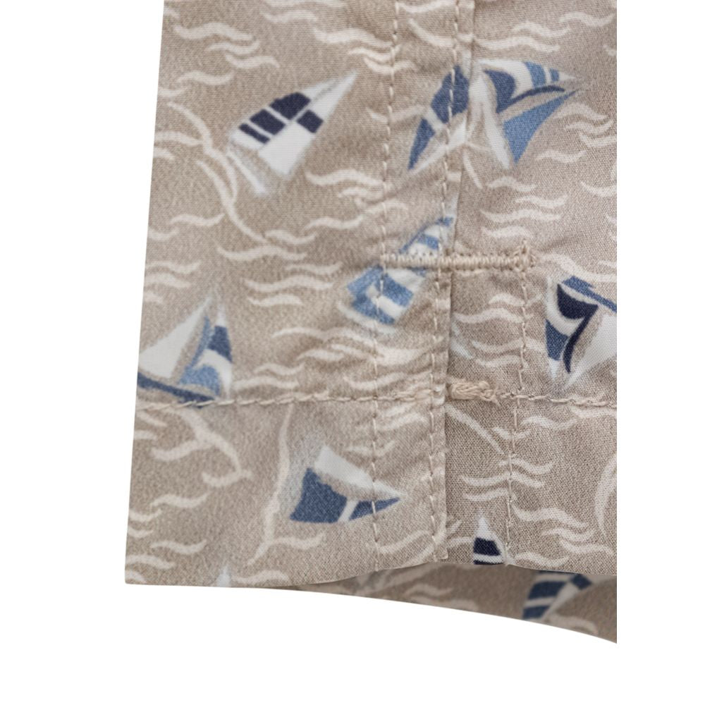 Canali 100% Polyester swim shorts in beige — view 4