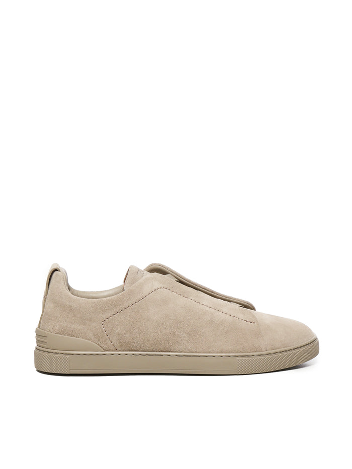Zegna Sneakers Beige Calfskin