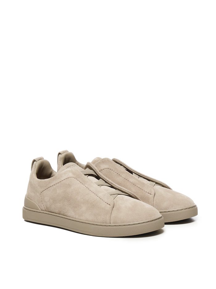 Zegna Sneakers Beige Calfskin