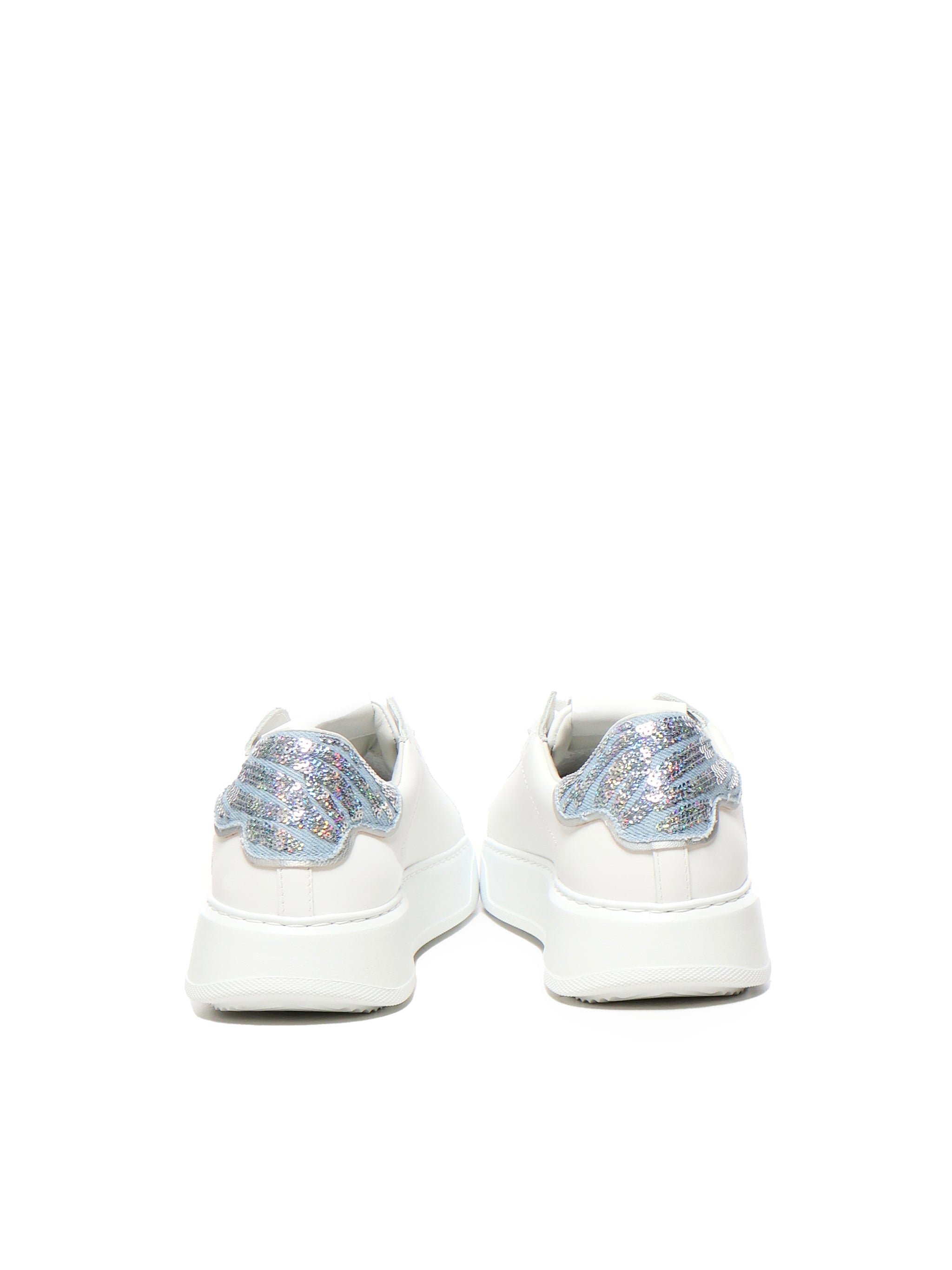 Philippe Model Sneakers White, Silver Calf Leather