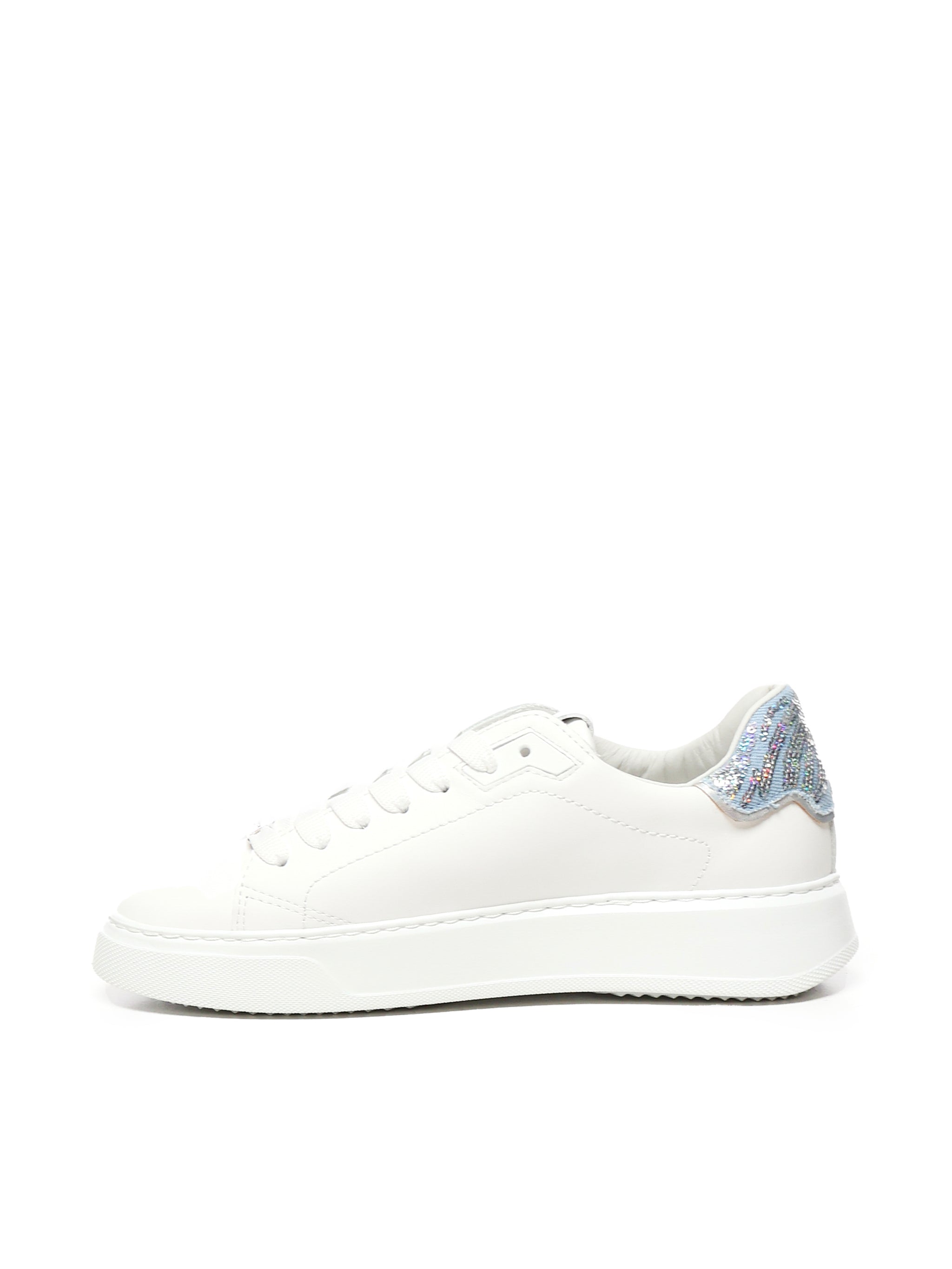 Philippe Model Sneakers White, Silver Calf Leather