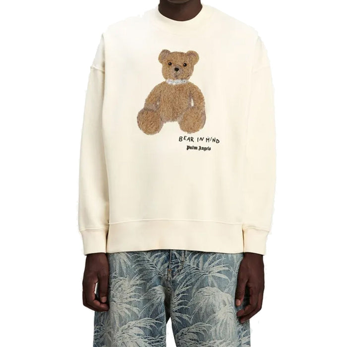 Bear Mind Sweatshirt White Cotton