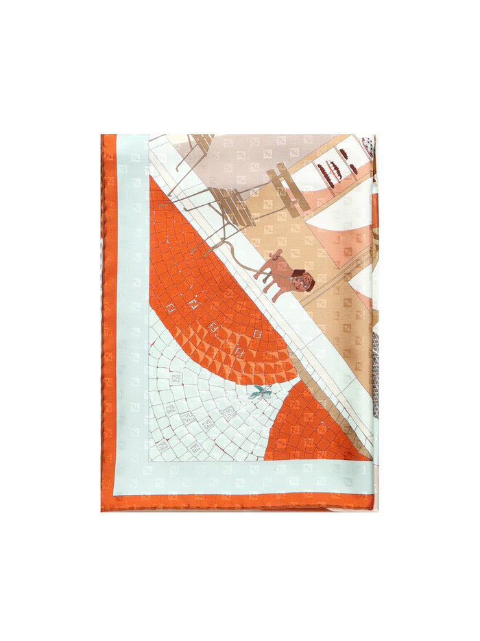 Fendi Scarfs Red Silk