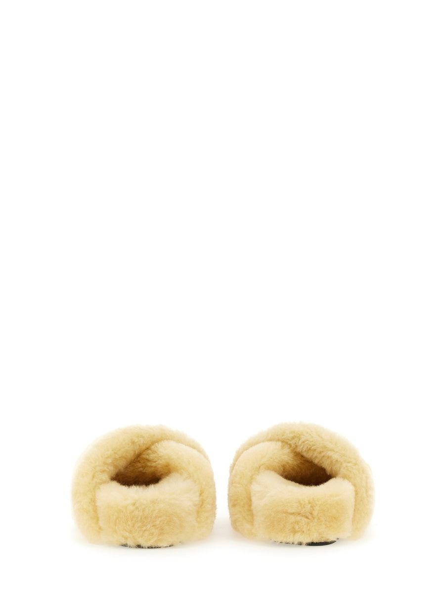 Shearling Sandal Powder Leather
