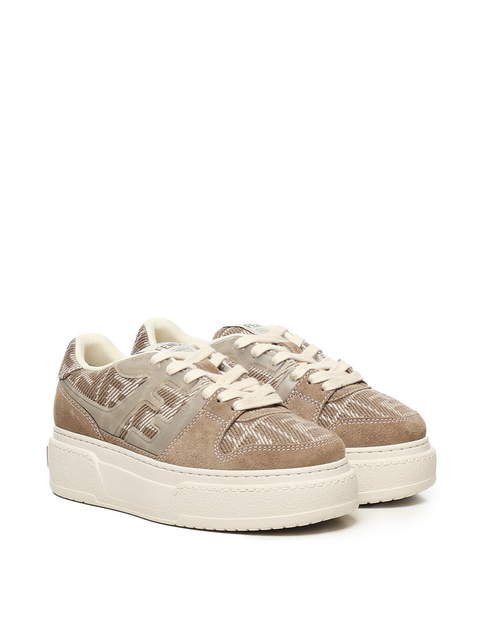 Fendi Sneakers Beige Calfskin