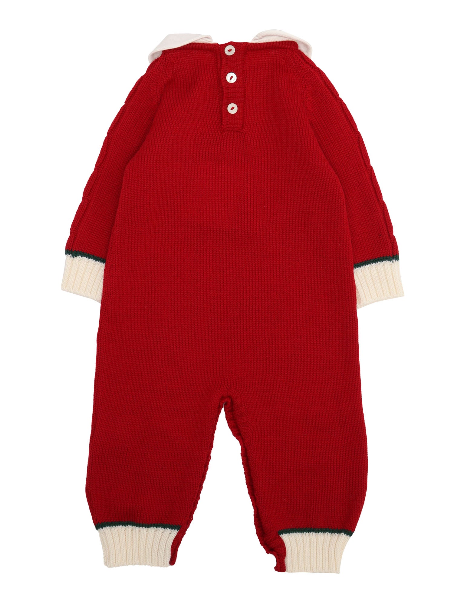 Ohohoh! Onesie Red Extra Fine Merino Wool Romper