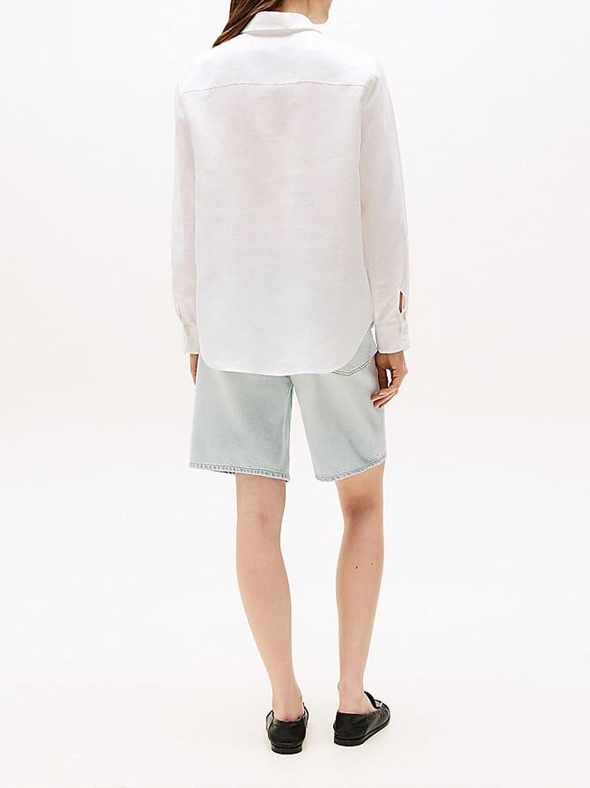 Linen Relaxed Ls Shirt White Linen/flax | Camicia