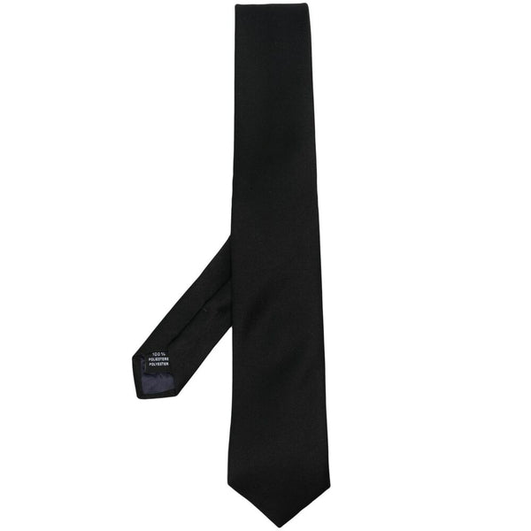 Tie Pointed Tip Black Polyester Ties & Bow