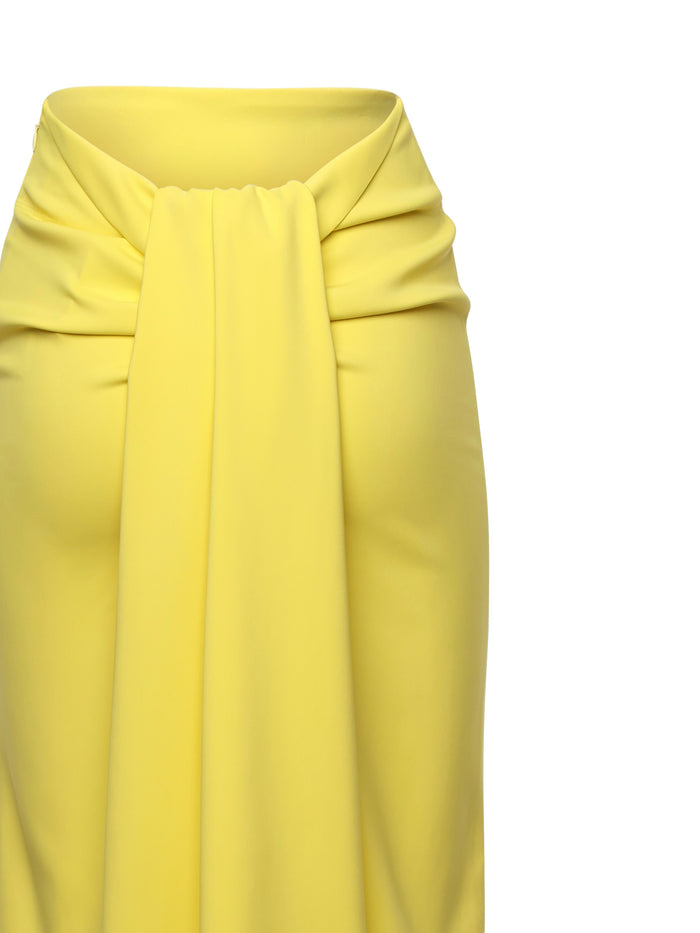 Jacquemus Skirts Yellow Viscose Elasthanne