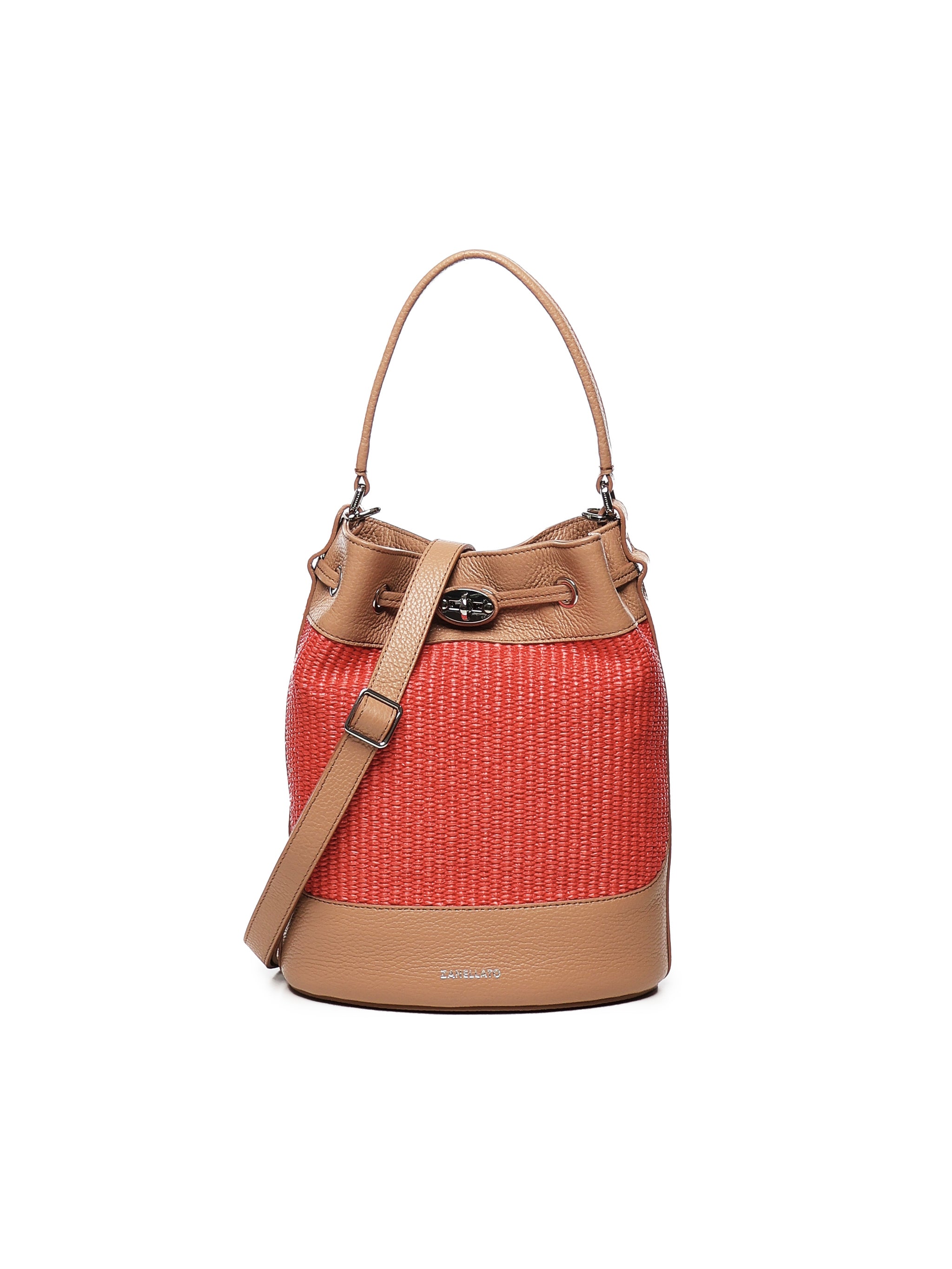 Zanellato Bags Red Beige Straw Fabric