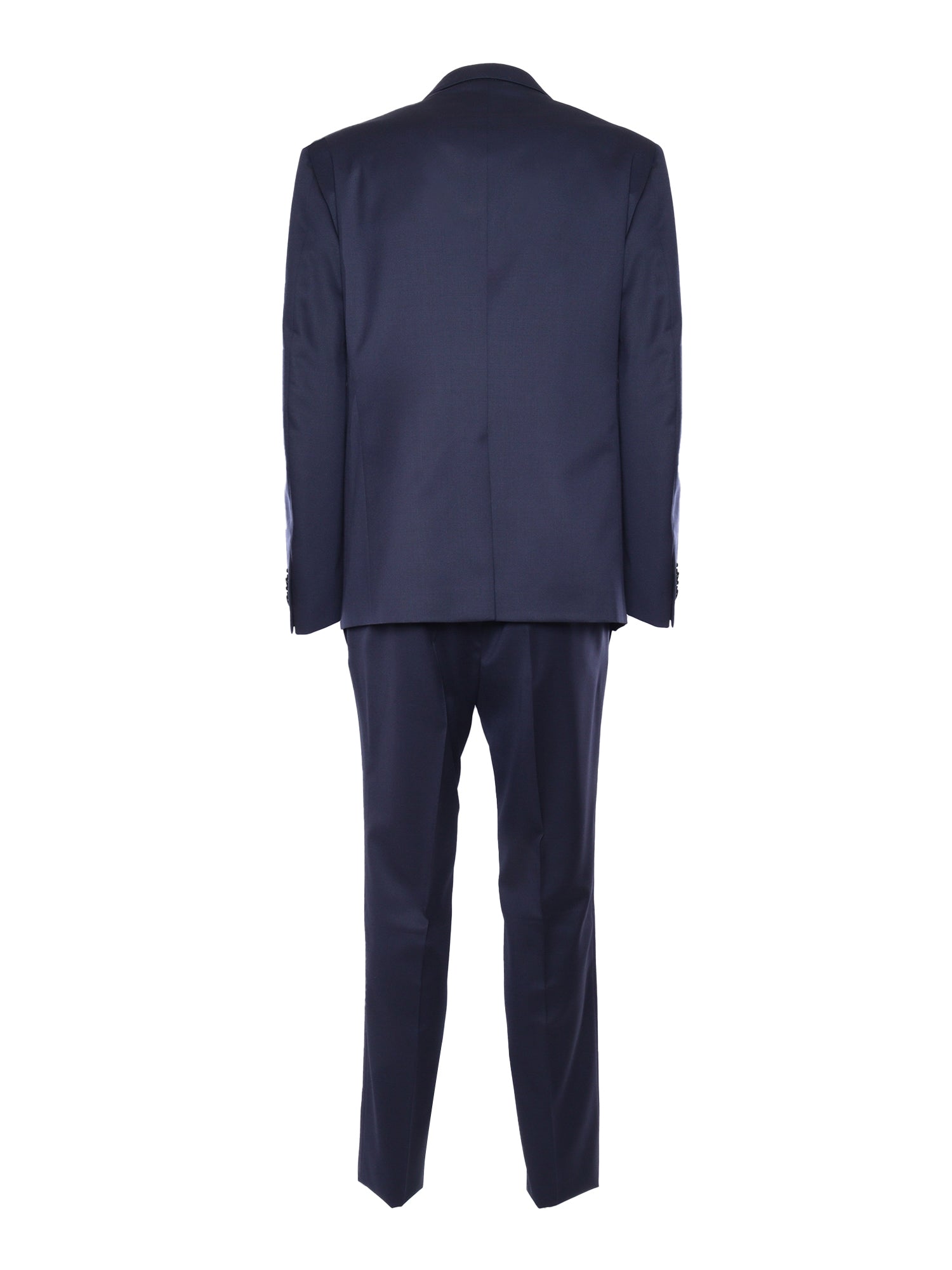 2-pieces elegant suit Blue Virgin Wool Jacket