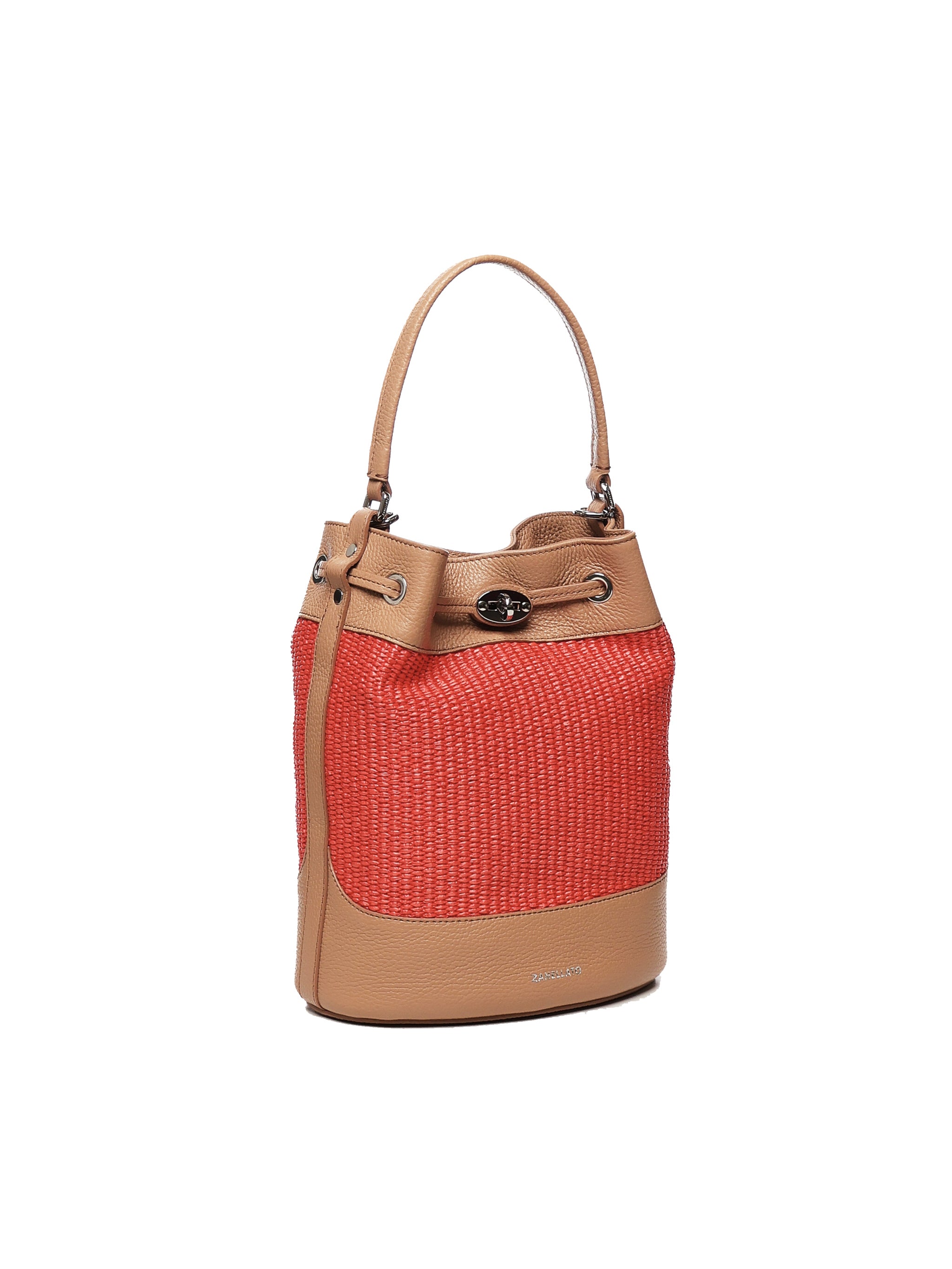 Zanellato Bags Red Beige Straw Fabric