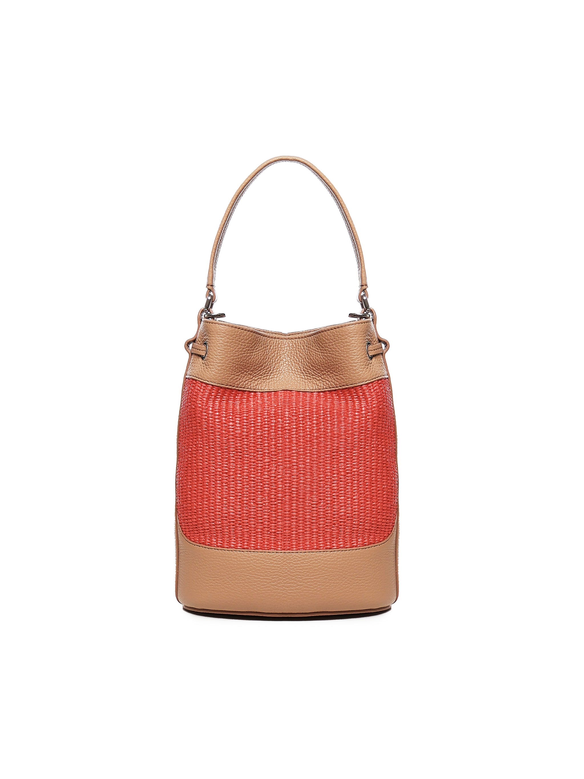 Zanellato Bags Red Beige Straw Fabric