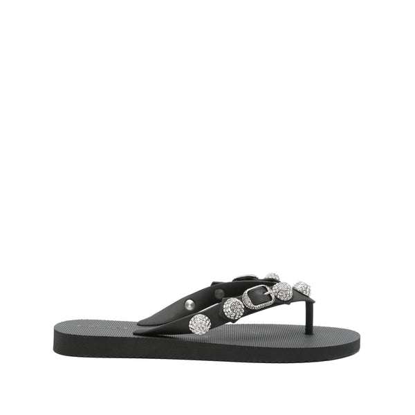 T-Bar Rubber Sandals Black Flip Flops & Slides