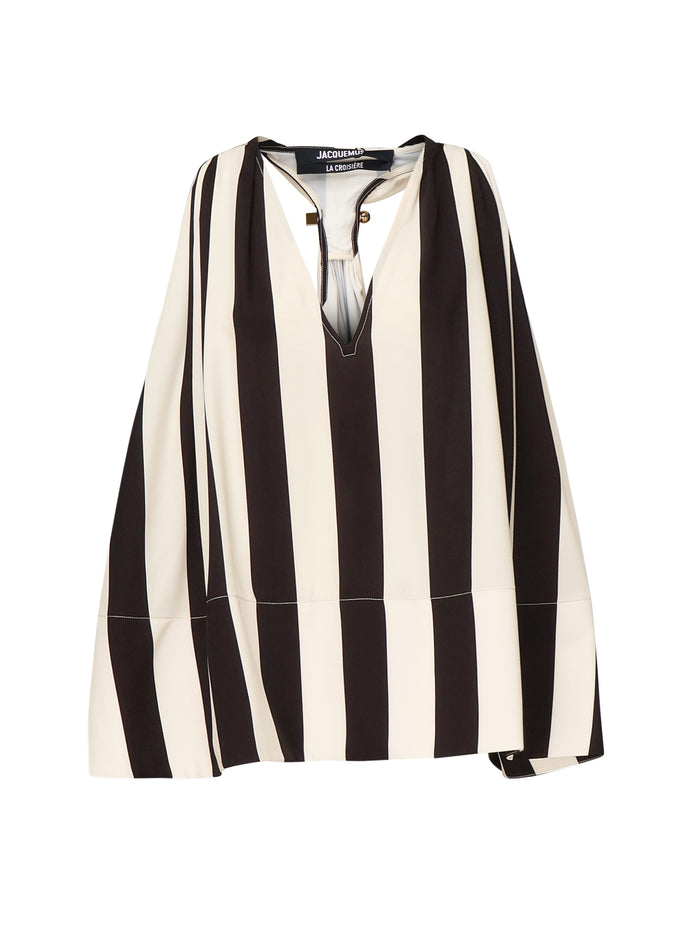 Jacquemus Top Beige, Black Polyester