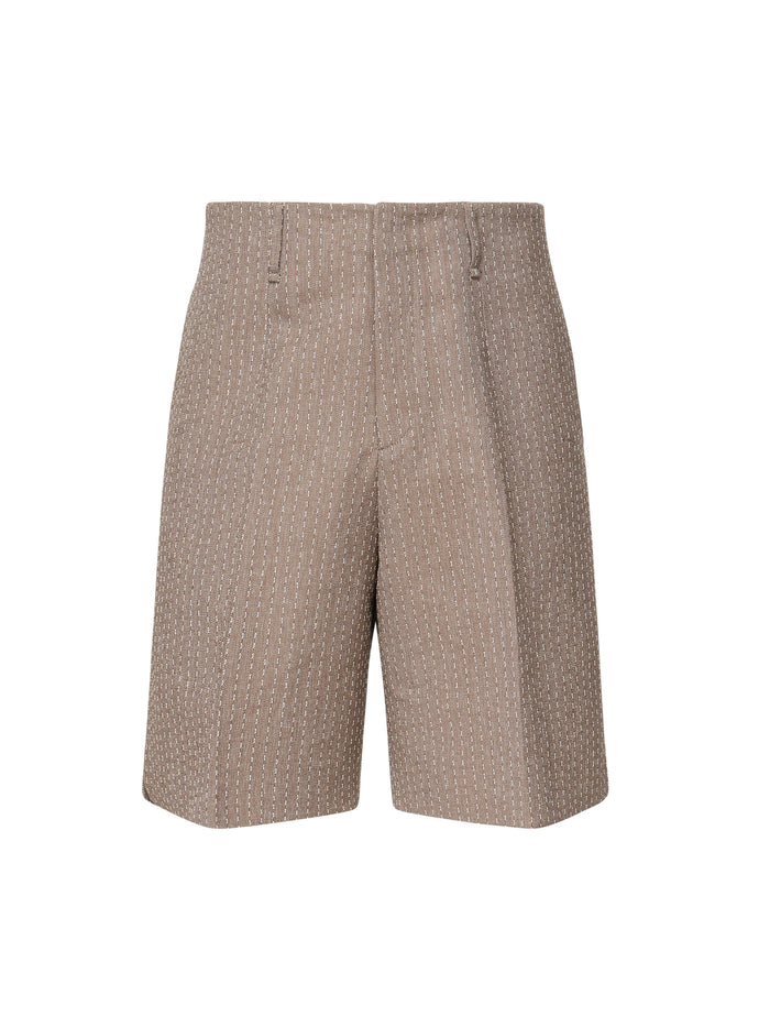 Fendi Shorts Beige Virgin Wool