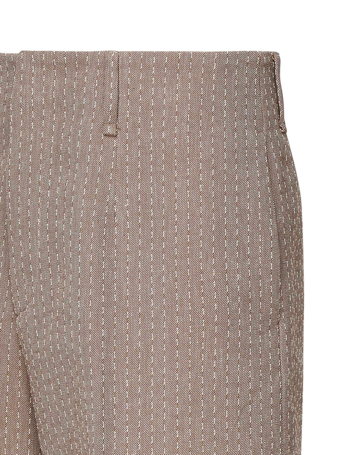 Fendi Shorts Beige Virgin Wool