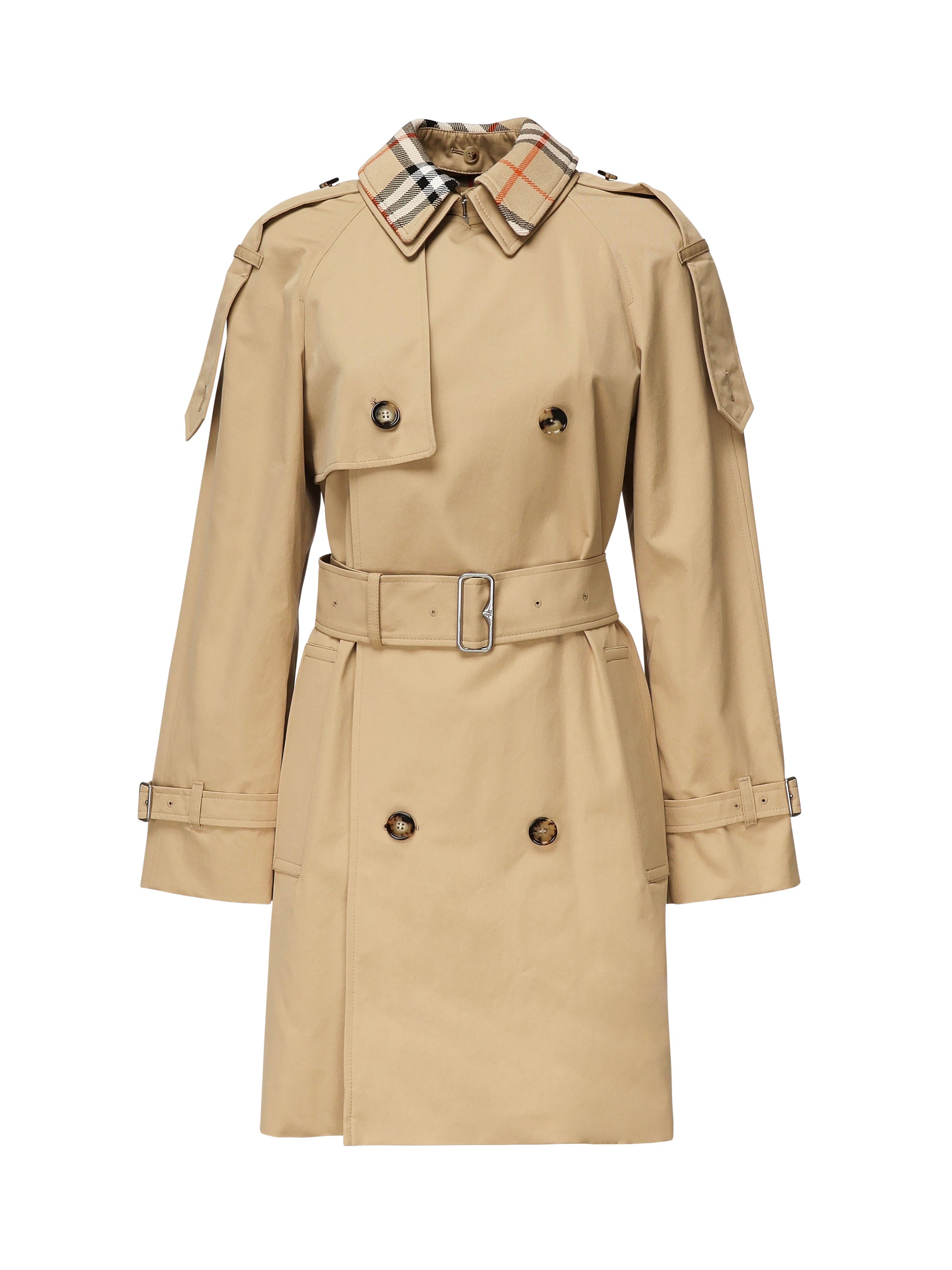 Burberry Coats Beige Cotton