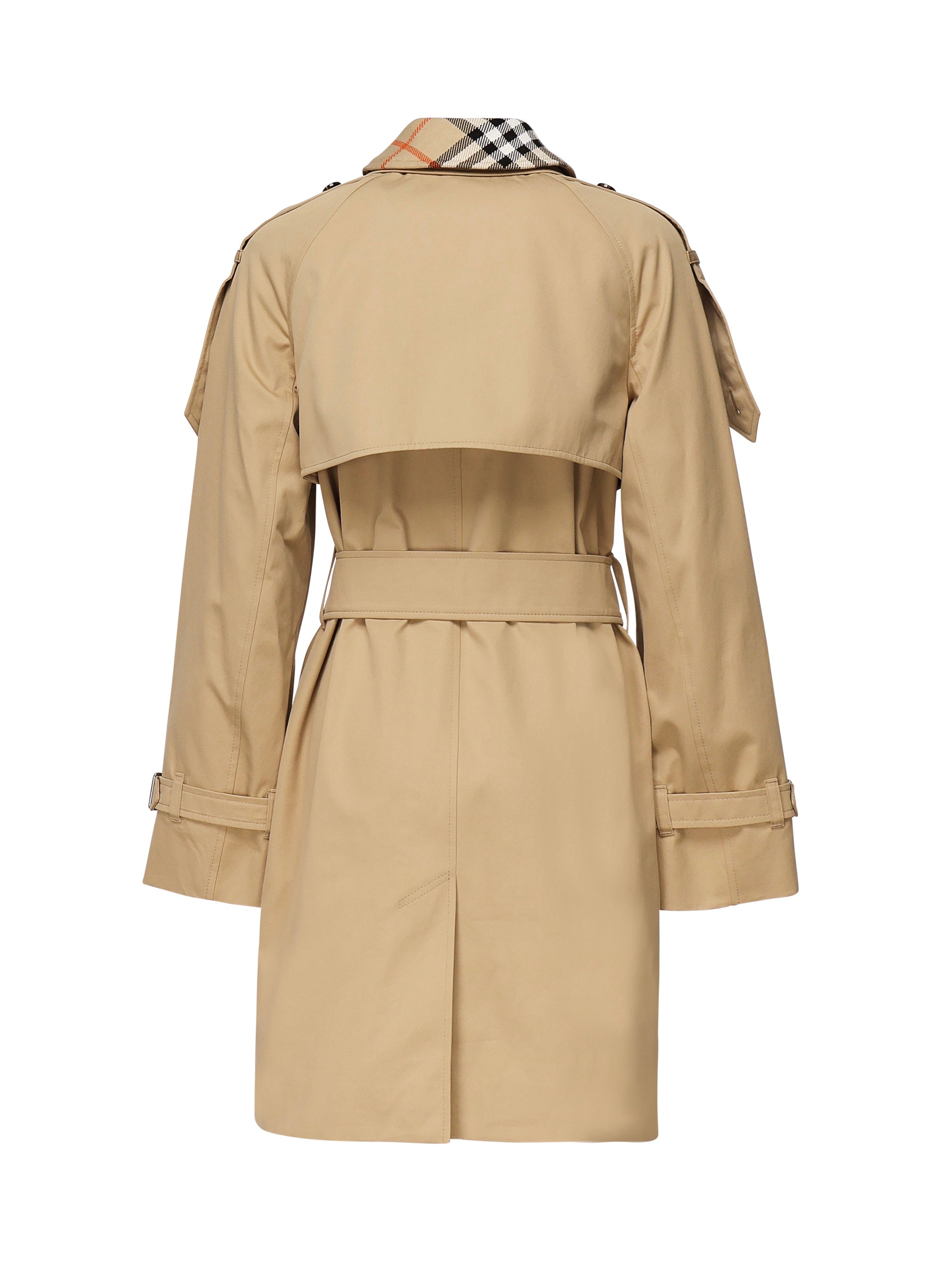 Burberry Coats Beige Cotton