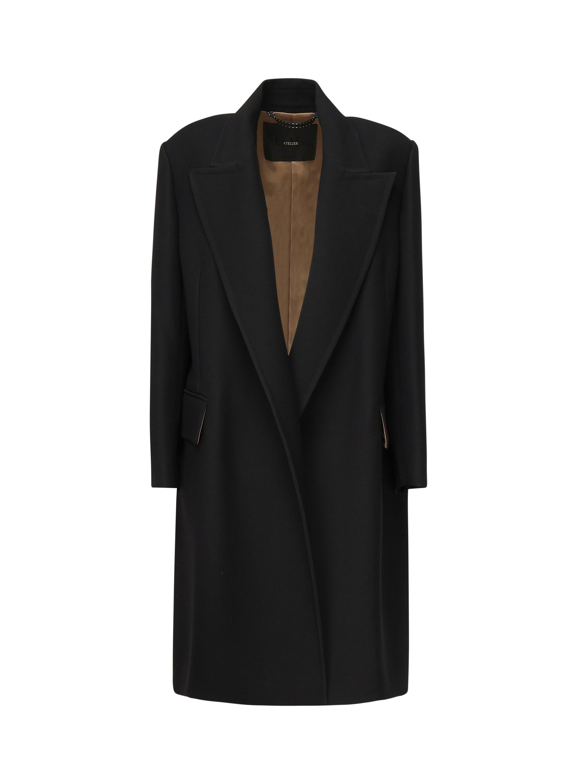 Max Mara Coats Black Virgin Wool
