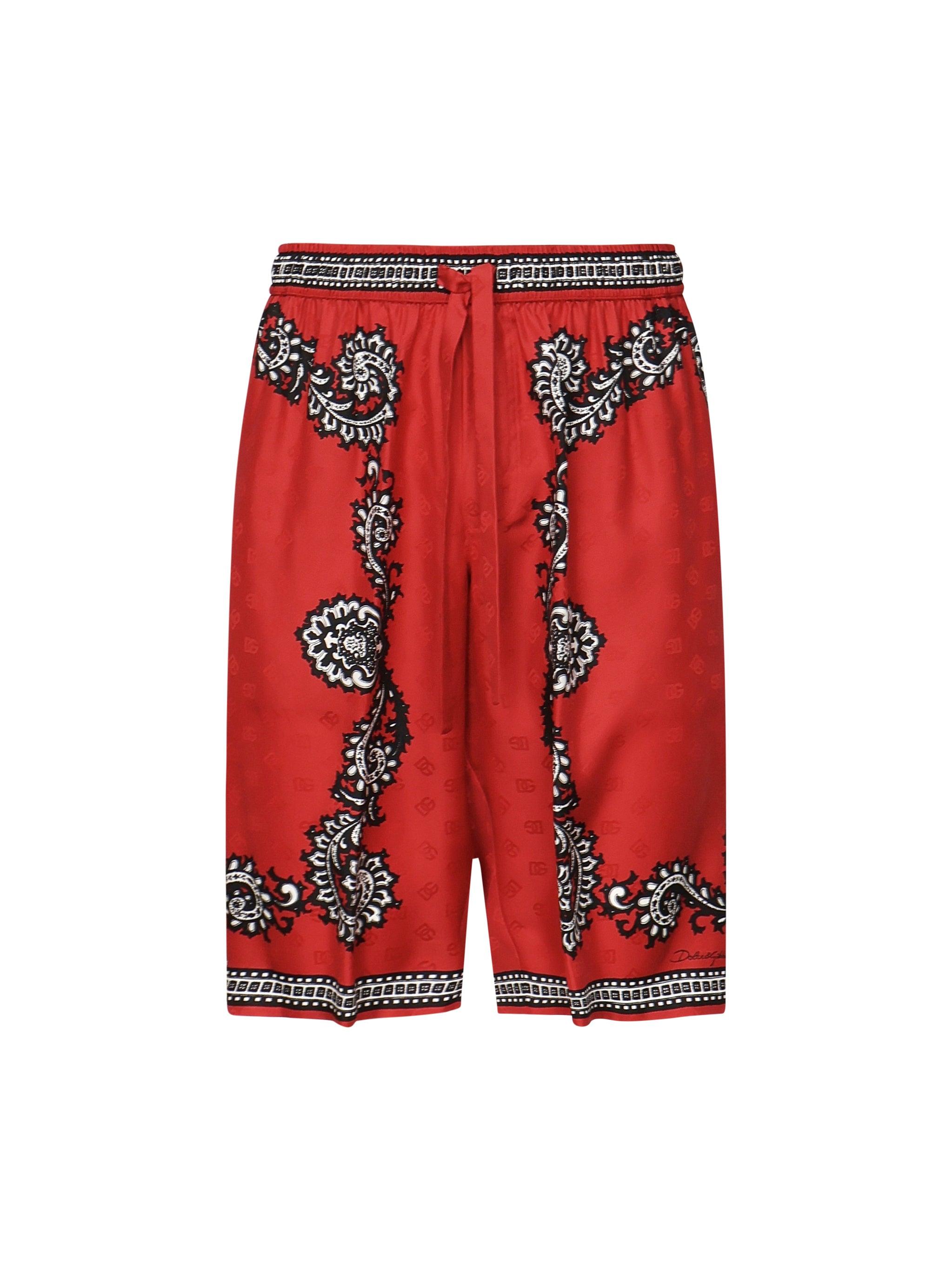 Dolce & Gabbana Shorts Red, White, Black Silk