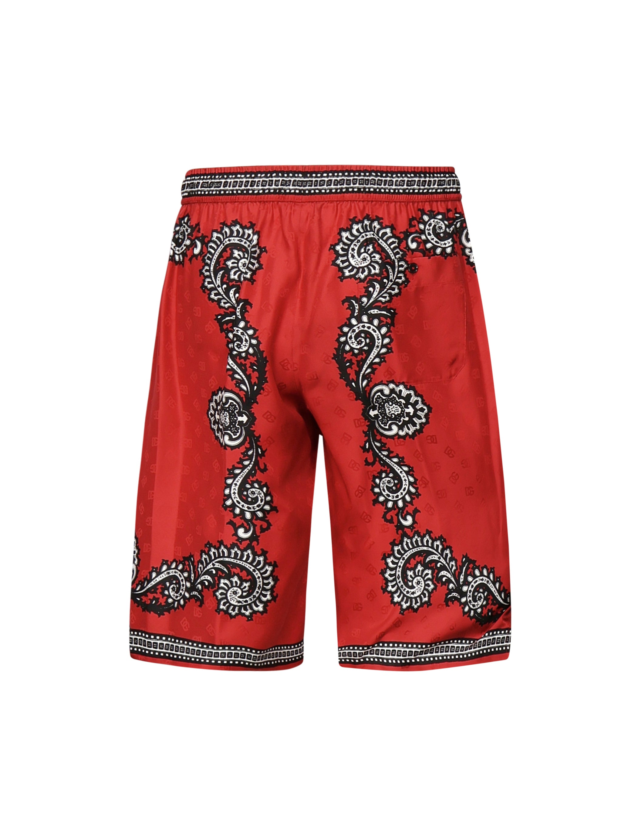 Dolce & Gabbana Shorts Red, White, Black Silk