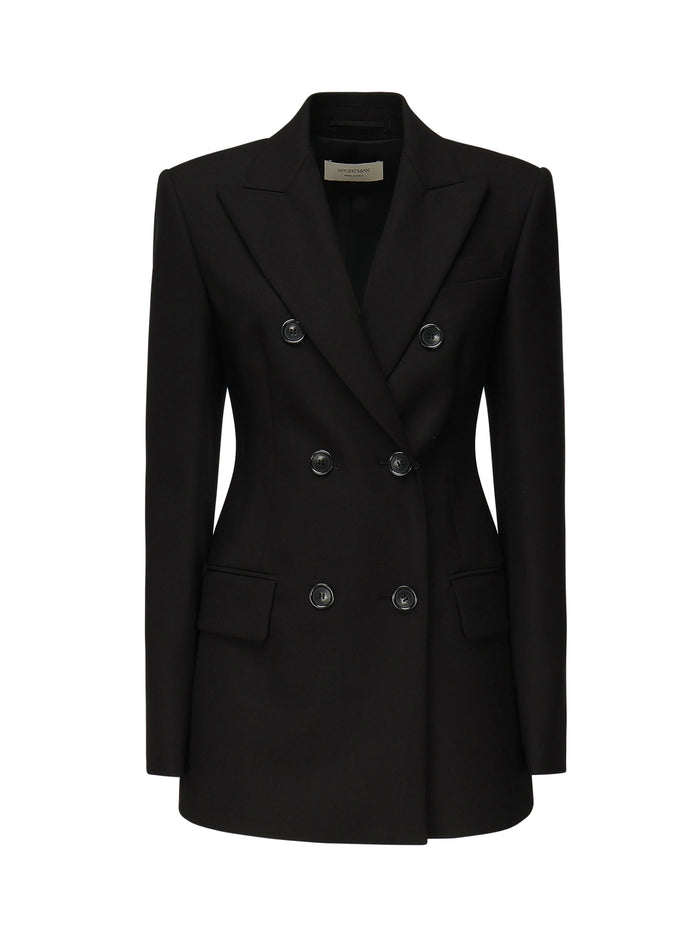 Sportmax Jackets Black Virgin Wool