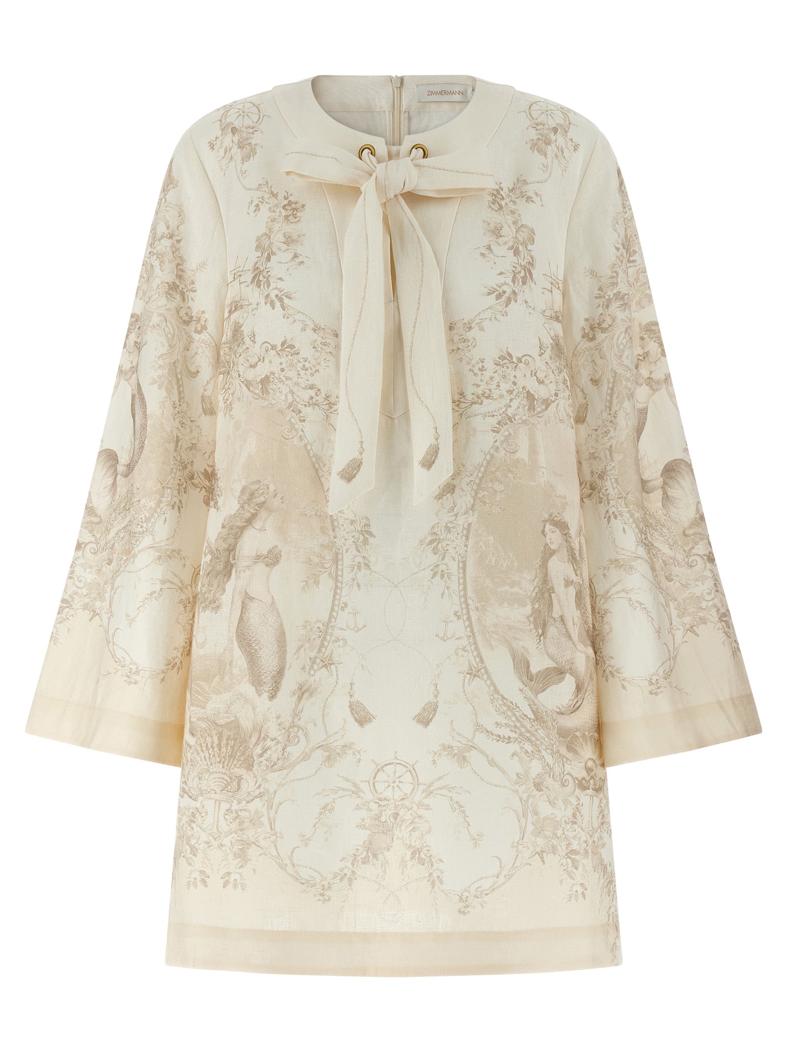 Tunic dress Beige Linen