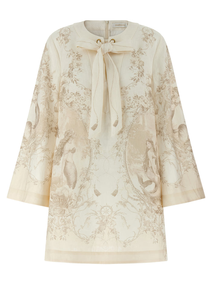 Tunic dress Beige Linen