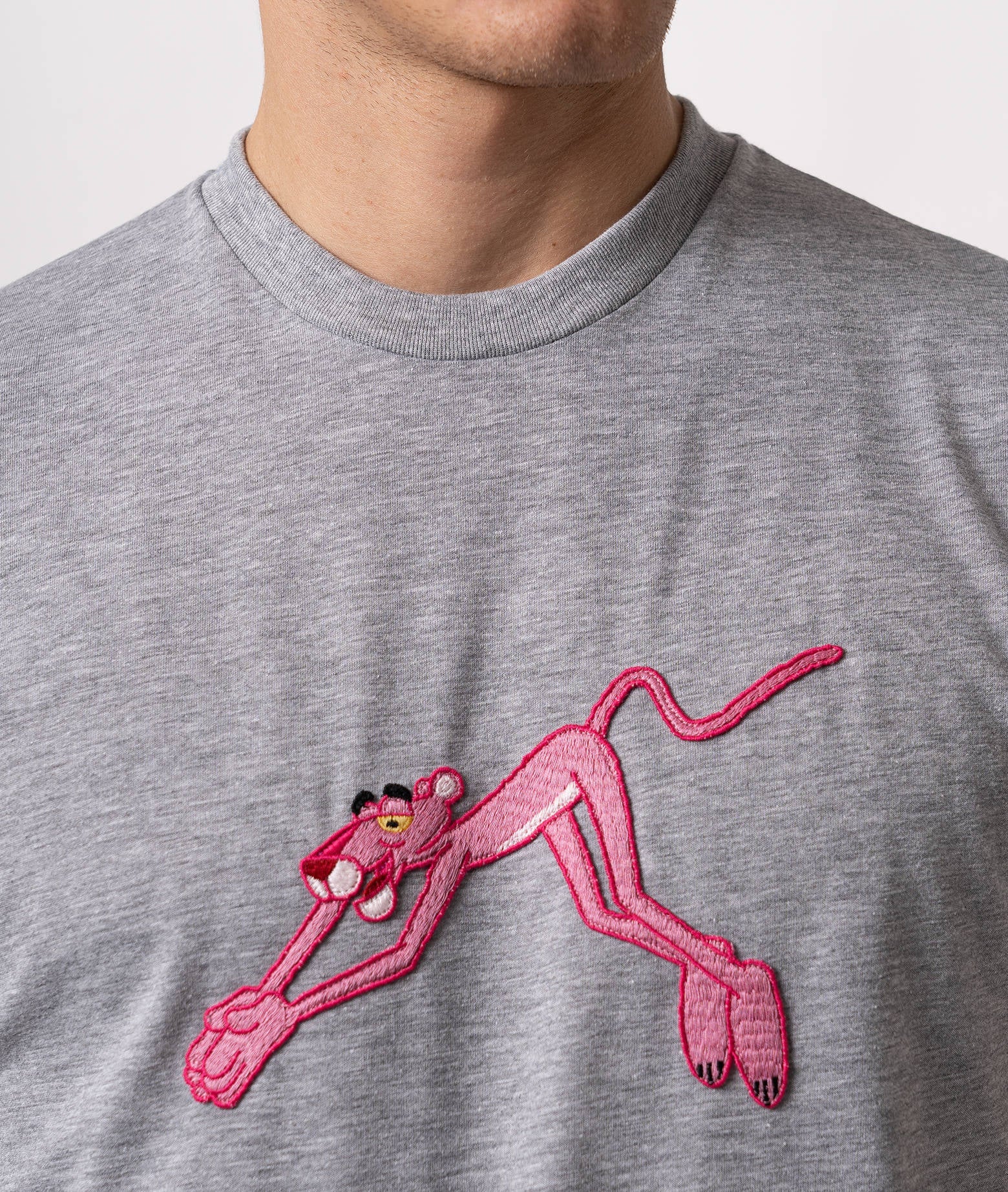 T-Shirt Pink Panther White Round Neck