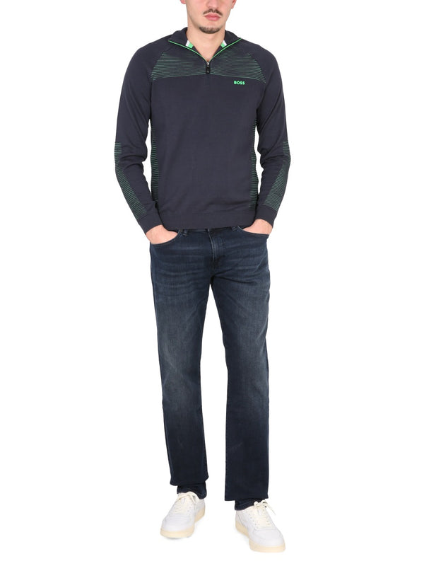 Turtleneck Shirt Blue Cotton Jumpers
