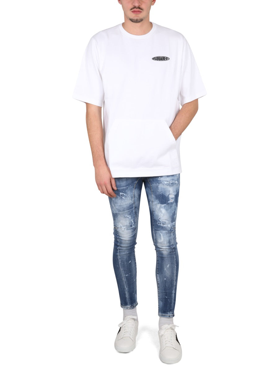 Surf Board Skater T-Shirt White Cotton T-shirts