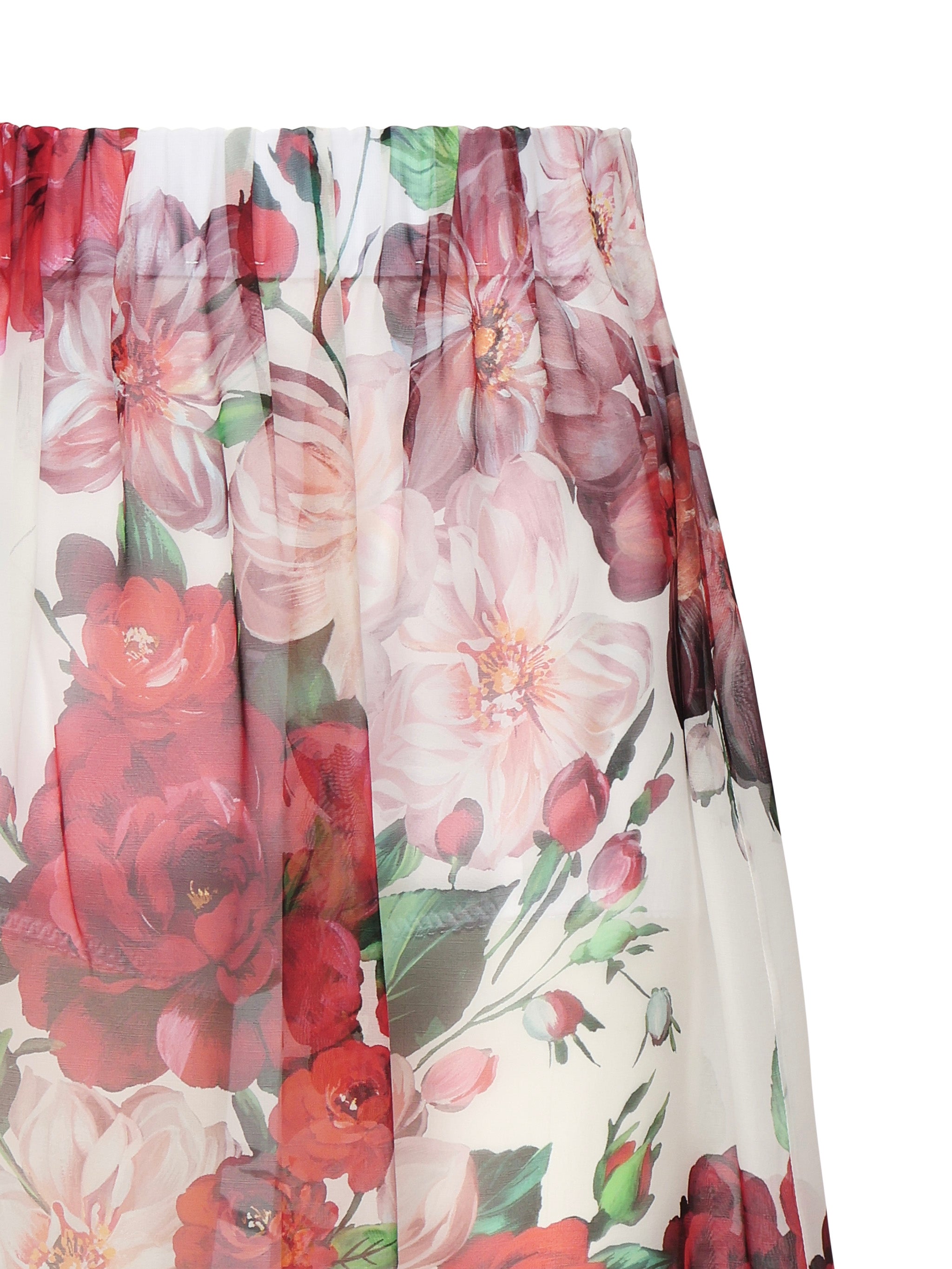 Dolce & Gabbana Skirts White, Pink, Red,green Silk