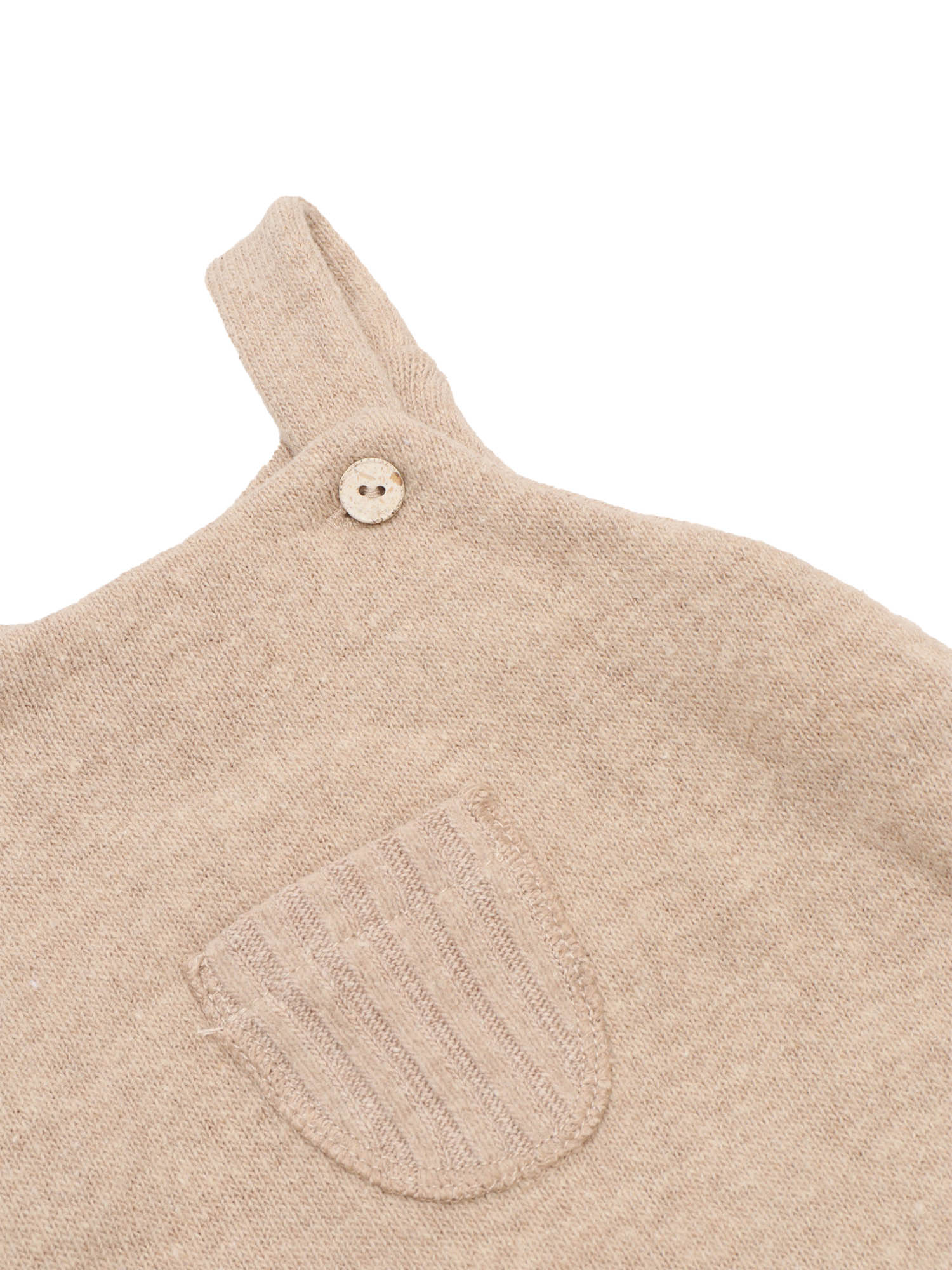 Overall W-Feet Opened With Nickel Free Poppers Around The Crotch Beige Romper