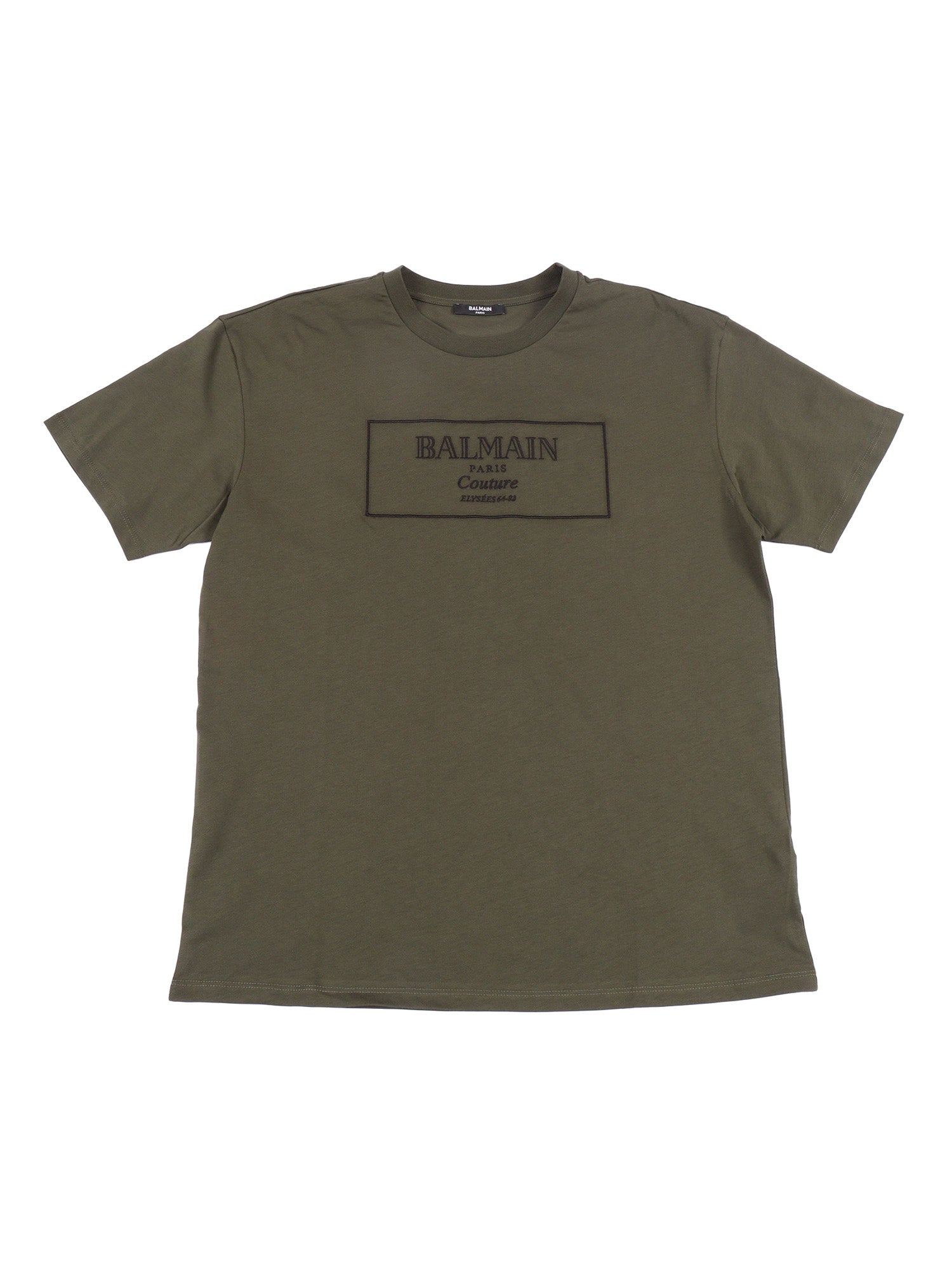 T-Shirt-Top Green Cotton Short Sleeves T-shirt