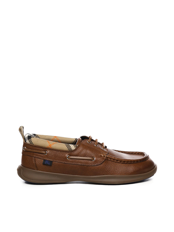 Burberry Flat shoes Brown Calf Grain Leather (bos T