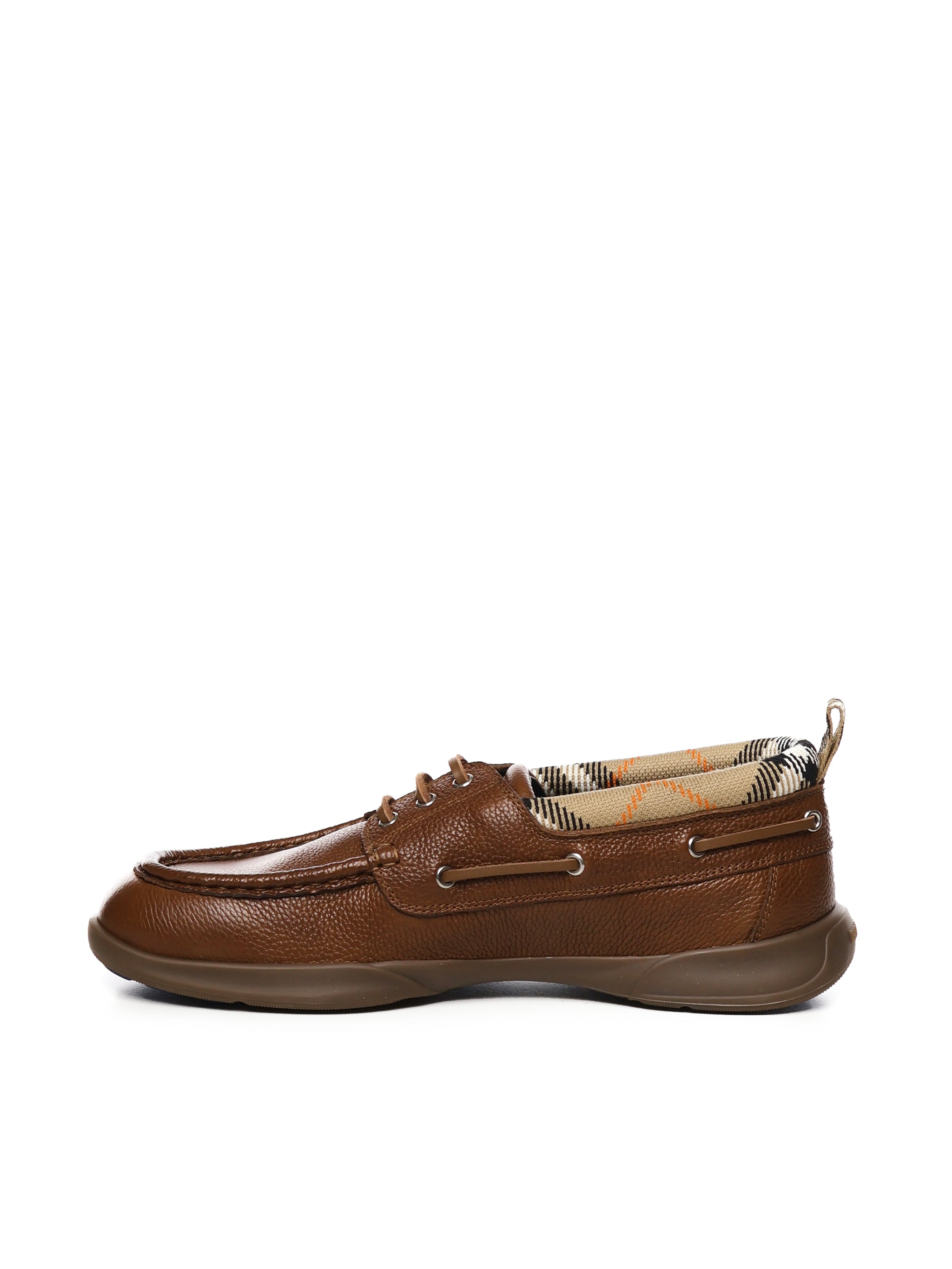 Burberry Flat shoes Brown Calf Grain Leather (bos T